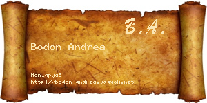 Bodon Andrea névjegykártya